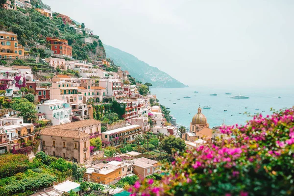 Красивые Прибрежные Города Италии Живописный Позитано Побережье Амальфи — стоковое фото