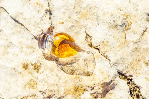 Glass Single Malt Whisky Glass Rock — Stock Photo, Image