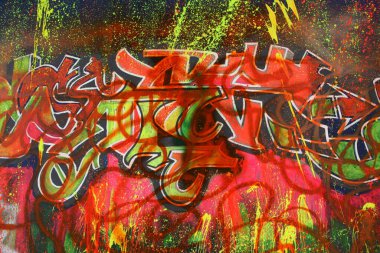 graffiti arkaplanı, grunge dokusu, illüstrasyon