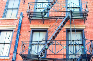 New York şehir apartmanın arka plan