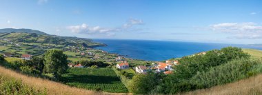 Azores takımadalarında yürüyün. Faial Adası 'nın keşfi, Azores. Portekiz, Azores. Horta