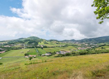 Azores takımadalarında yürüyün. Faial Adası 'nın keşfi, Azores. Portekiz, Azores. Horta