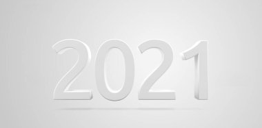 2021 ince harf net tasarım 3d-illüstrasyon