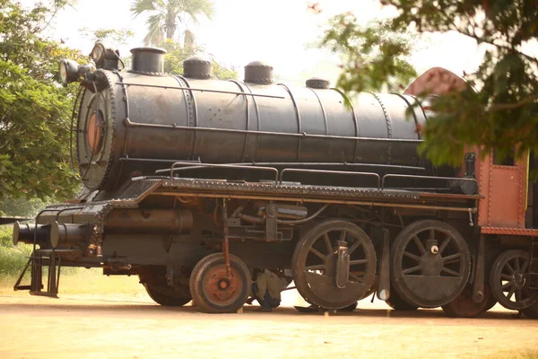 Vintage Train Steam Engine — стокове фото