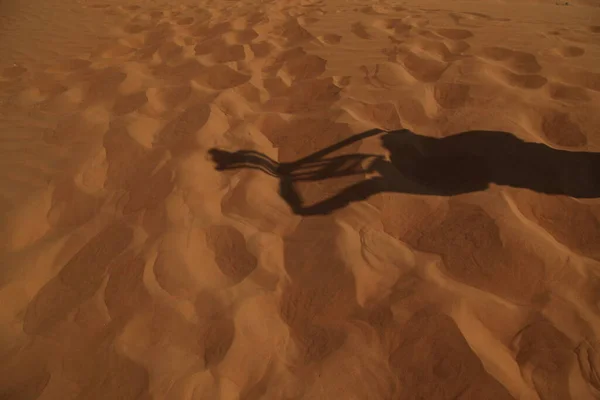 Сухий Пісок Пустелі Вид День — стокове фото