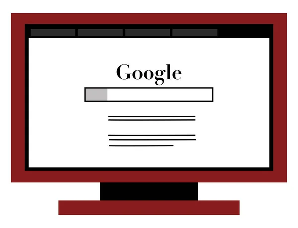 Googleのインターネットサイト イラスト 白い背景のベクトル — ストック写真