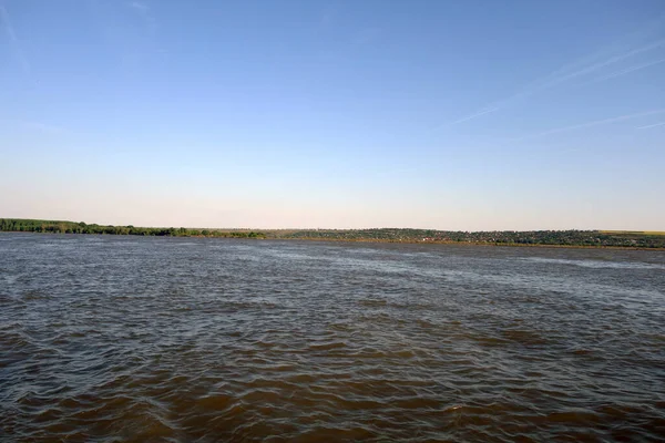 Panorama Florestas Naturais Nas Margens Rio Danúbio — Fotografia de Stock