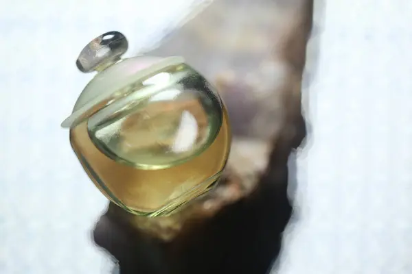 Perfume Bottle Golden Cap — Stock Photo, Image