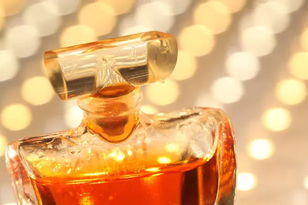 Perfume Bottle Golden Cap — Stock Photo, Image