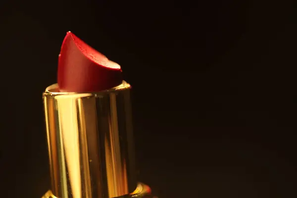 Roter Lippenstift Nahaufnahme Make Kosmetik — Stockfoto
