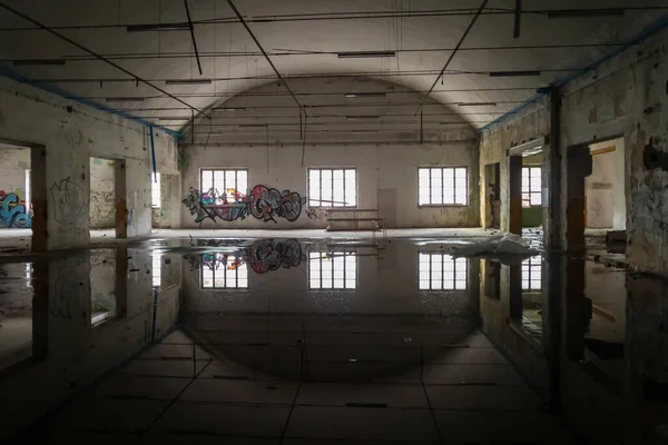 Interior Abandoned Factory — Stock Photo, Image