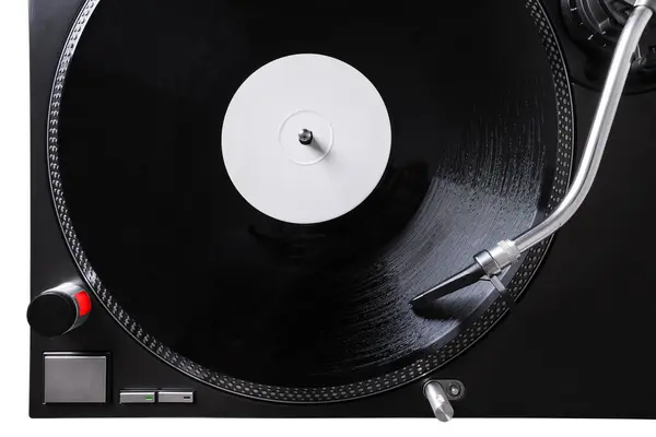 Turntable Black Record Headshell — Stock Photo, Image