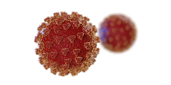 Isolated White Concept Coronavirus Covid Illustration — Stock Photo, Image