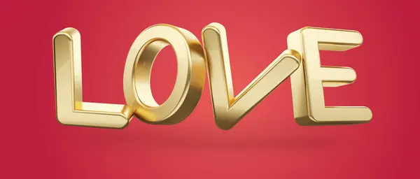 Miłość Śmiałe Litery Złoty Ilustracja — Zdjęcie stockowe