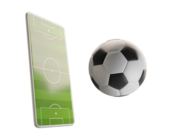 Piłka Nożna Telefon Komórkowy Ilustracja — Zdjęcie stockowe