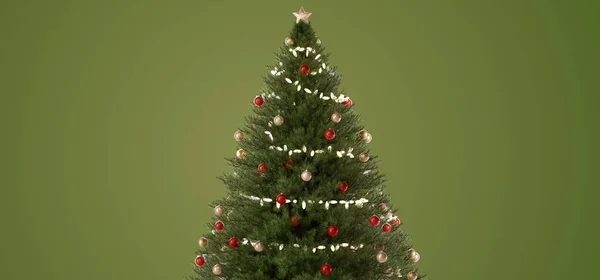 Mooie Feestelijke Kerstboom Voor Nieuwjaar Kerst Achtergrond — Stockfoto