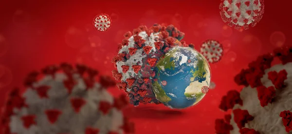 Concetto Mondiale Sars Cov 2019 Ncov Coronavirus — Foto Stock