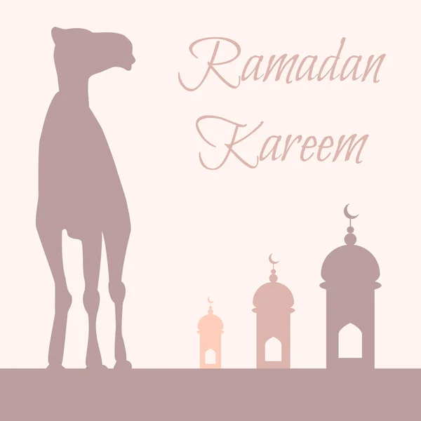 Ramadan Gruß Mit Kamel — Stockfoto