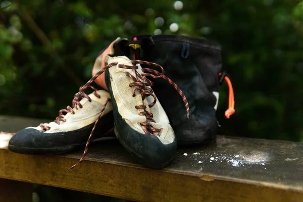 Kaya Tırmanma Ayakkabıları Yakın Plan — Stok fotoğraf