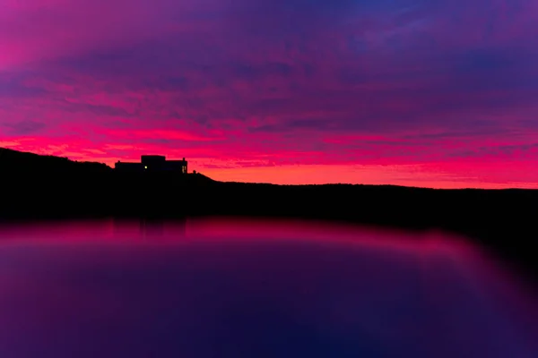 紫とピンクの日の出 美しい自然の背景 — ストック写真