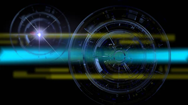 Render Concepto Futurista Tecnología Circuitos Abstractos — Foto de Stock