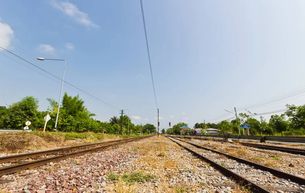 Railway Road Blue Sky — Stock Photo, Image
