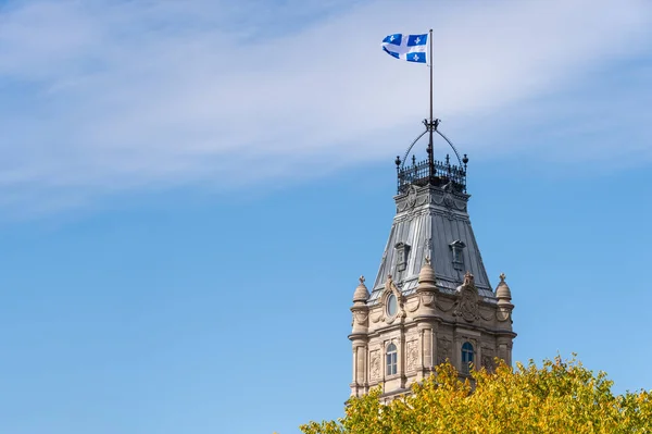 Flaga Quebec Mieście Quebec — Zdjęcie stockowe