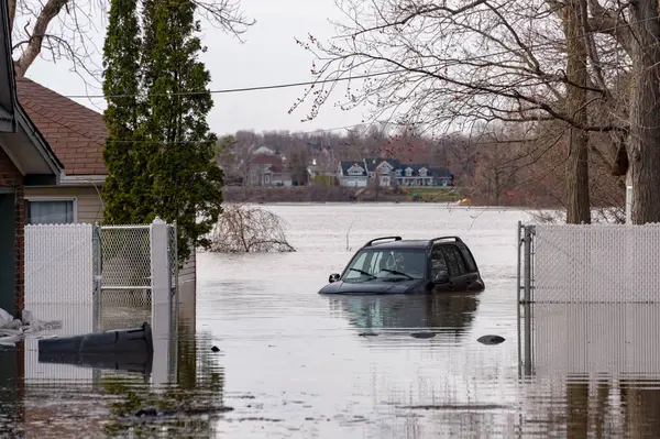 Översvämningar Quebec Våren 2019 — Stockfoto