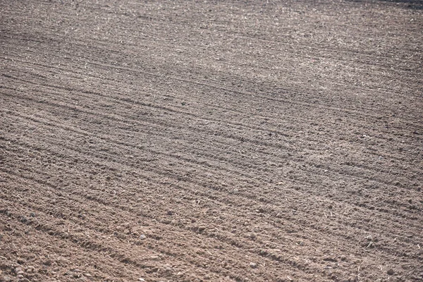 Rijen Een Ploegveld Bereid Voor Het Planten Van Gewassen Het — Stockfoto