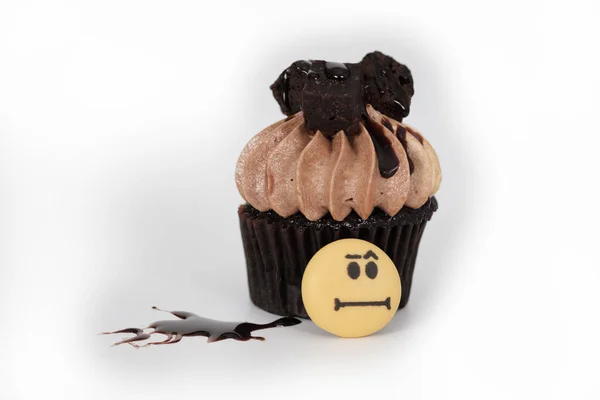 Close Uitzicht Van Heerlijke Zoete Cupcake — Stockfoto