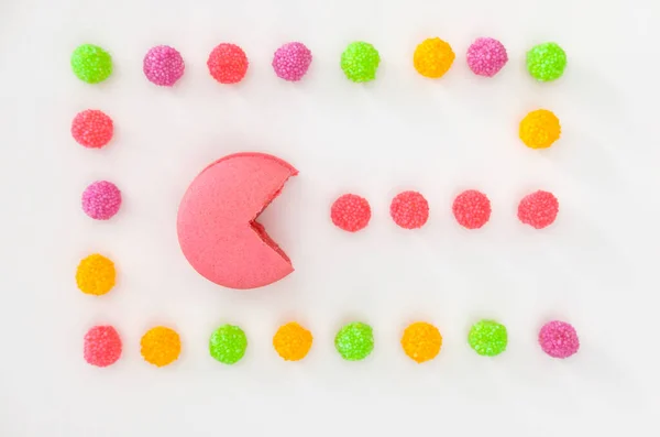 Zoet Dessert Kleurrijke Macarons Koekjes — Stockfoto