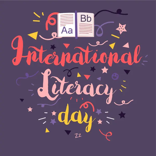Día Internacional Alfabetización Ilustración Colorida — Foto de Stock