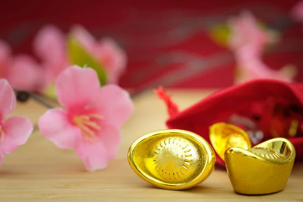 Chinese New Year Decoration Table Stock Photo