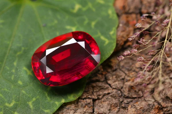 Close View Red Gemstone Natural Stone — Stockfoto