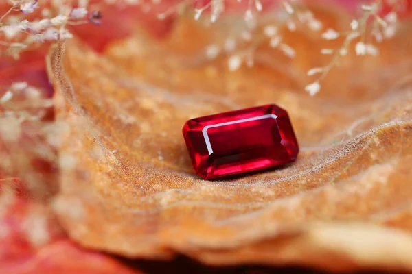 Close View Red Gemstone Natural Stone — Stockfoto