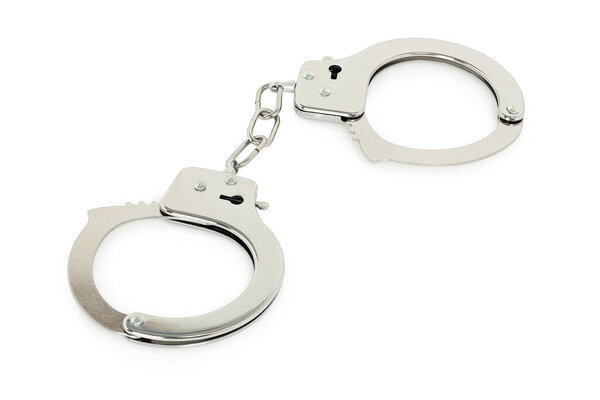 наручники на белом фоне