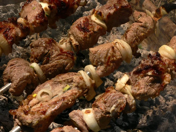 Shish Kebab Close — Stock Photo, Image