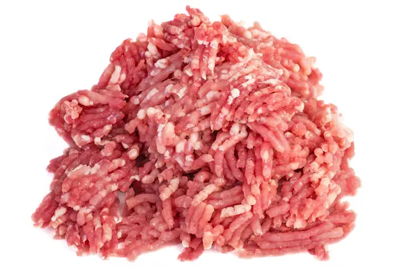 Minced Meat White Background — Stock Photo, Image