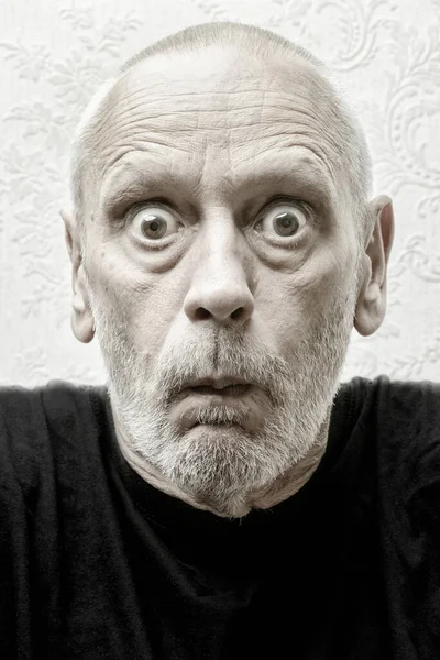 Portrait Angry Surprised Man — Stock Photo, Image