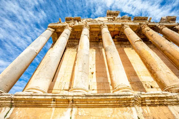Columns Ancient Roman Temple Bacchus Blue Sky — Stock Photo, Image