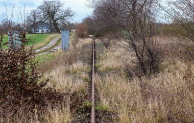 Bir tren istasyonunda birden fazla tren yolu var.