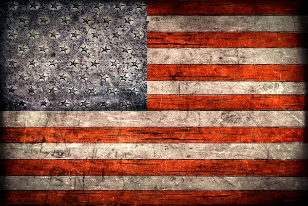 Grunge American Flag Close — Stock Photo, Image