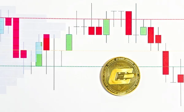 Dash Crypto Valuta Blockchain Érme Grafikon Bitcoin Crypto Btc — Stock Fotó