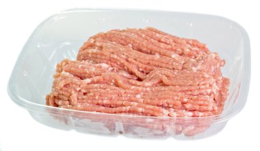 Plastik tepside kıyma 