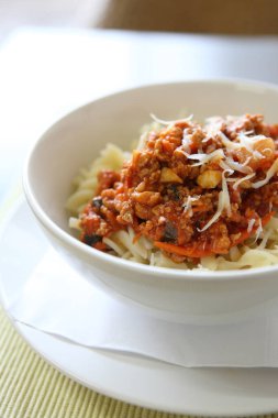 close-up shot of delicious italian pasta