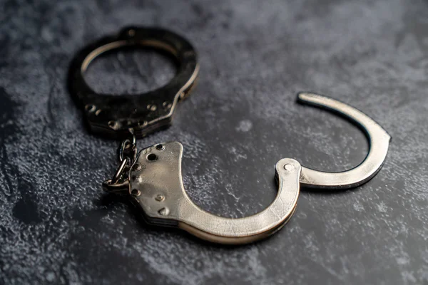 Handcuffs Rusty Background — Stock Photo, Image
