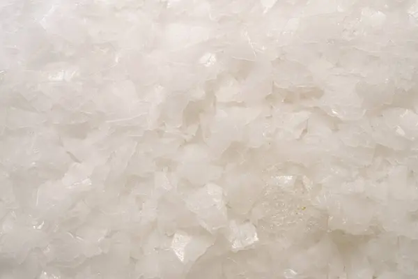 Closeup of flake ice at seafood market or super market.