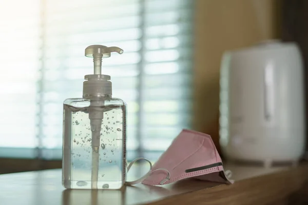 Antibacterial Transparent Hand Sanitizer Gel Plastic Bottle — Stockfoto