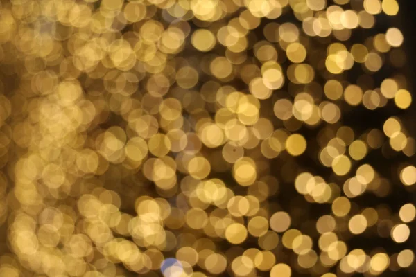 Gold Color Abstract Blur Bokeh Colorful Light Night — Foto Stock