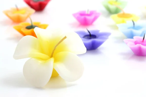 Flower Candles Isolated White Background — Foto de Stock